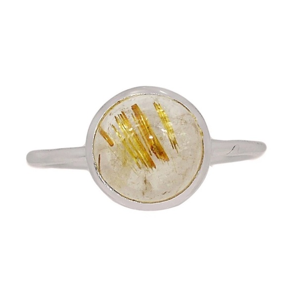 NEW! Golden Rutilated Quartz Ring - Picture 4 of 4
